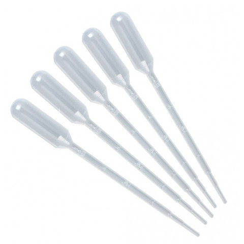 5 pipettes en plastique